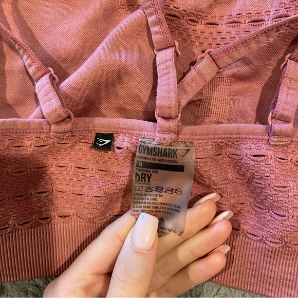 Gymshark Pink Strappy Bra size M like new - Picture 4 of 5